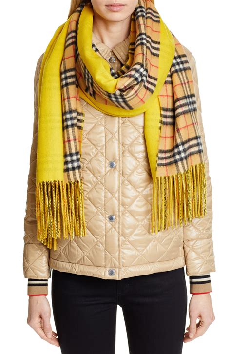 cashmere scarf shawl color block burberry|Women’s Luxury Cashmere Scarves .